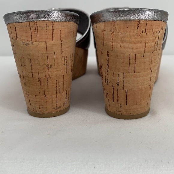 Coach “Judith” Metallic Wedge Sandals Sz9 - Picture 8 of 13